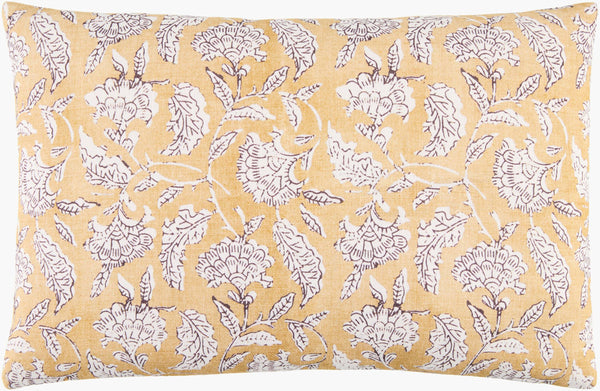 Surya Donna Accent Pillow – Stylish 14” X 22” Cotton Decor Piece For Versatile Home Ambiance Upgrade Mustard Cotton,Cotton Dnn003-2214p