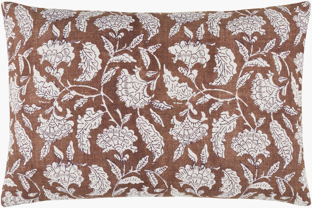 Surya Donna Accent Pillow – Stylish 14” X 22” Cotton Decor Piece For Versatile Home Ambiance Upgrade Brown Cotton,Cotton Dnn005-2214p