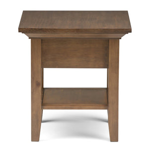 English Elm Redmond Rustic End Table - Charming Natural Aged Brown With Storage & Transitional Style Design B136P158101-GIGA