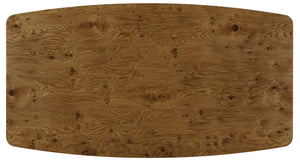 Hooker Furniture Melange Mulholland Oak Coffee Table with Open Shelf and Bronze Accents for Living Rooms 32.00L x 60.00W x 17.00H 628-80610-82