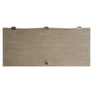 Bernhardt Bernhardt Aventura Desk With White Oak Top, Textured Aluminum Frame, Integrated Power & Drawers D21514