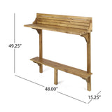 Christopher Knight Home® Noble House Wood Balcony Bar Table