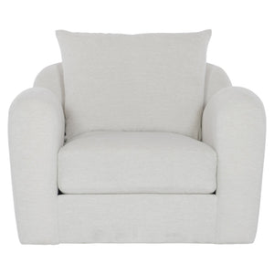 Bernhardt Bernhardt Asher Made-To-Order Fabric Swivel Chair With Curved Arms, Plush Cushions & 360° Base P1052SA