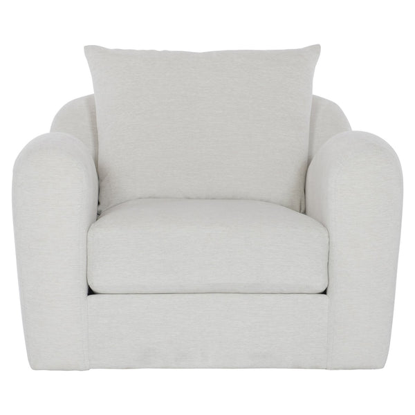 Bernhardt Bernhardt Asher Made-To-Order Fabric Swivel Chair With Curved Arms, Plush Cushions & 360° Base P1052SA