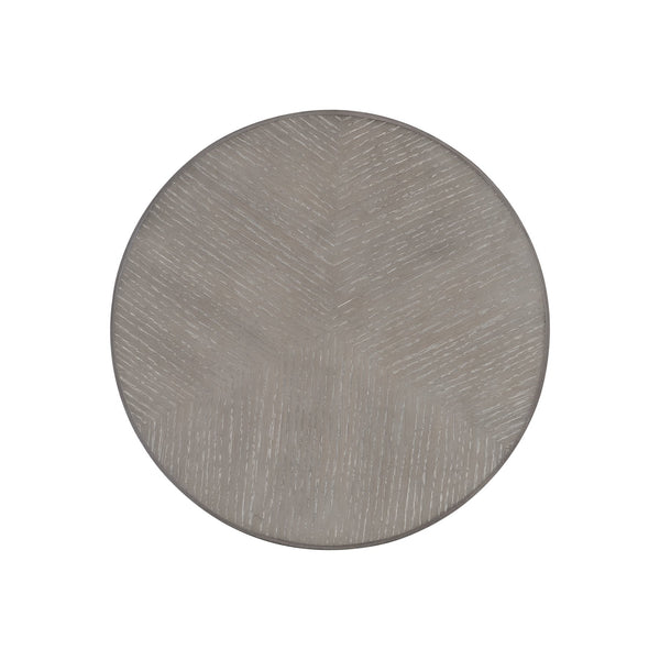 Bernhardt Bernhardt Gray Truffle Round Accent Table With Fancy-Face Top, Lower Shelf & Cabriole Legs 442112