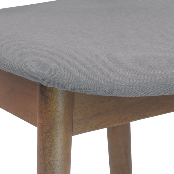 English Elm Counter Stools Set of Two Mid-century Rubberwood Frame Upholstered Kitchen Island Seating 72661.00LGRY