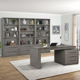 Parker House Pure Modern Executive Desk Moonstone Oak Solids / Oak Veneers PUR#480-2