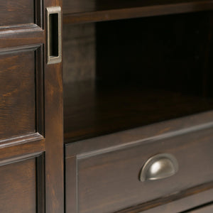 English Elm Burlington Tall Tv Media Stand In Rich Mahogany Brown - Classic Design With Ample Storage & Style B136P159511