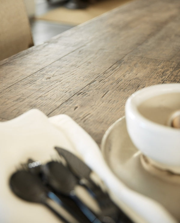 Hooker Furniture La Grange Le Vieux Double Pedestal Dining Table With Two 18" Leaves, Reclaimed Barnwood Finish 6960-75200-81