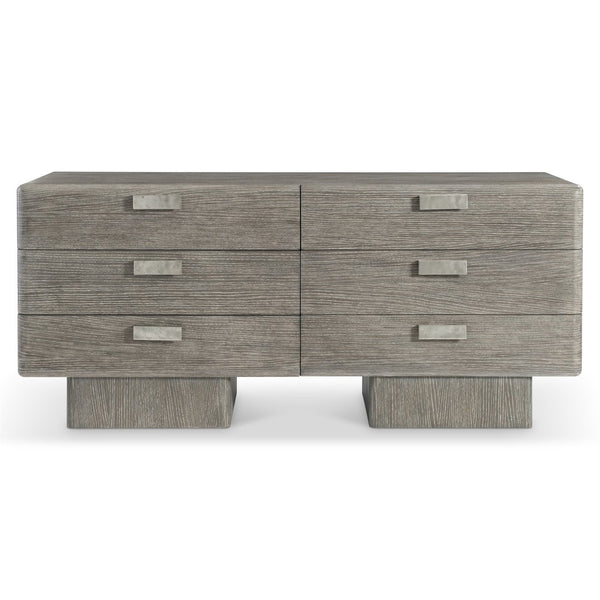 Bernhardt Bernhardt Monolith 6-Drawer Dresser In Puma Wire-Brushed Oak With Graphite Hardware, Soft-Close Drawers 343054