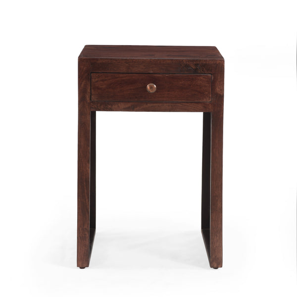 English Elm Christopher Knight Home® - End handcrafted traditional wood end table with carved detailing, mango-faux wood finish, drawer storage, 18"W 67337.00