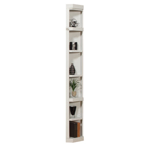 Boca 9 Piece Entertainment Wall with Corner Bookcases Cottage White BOC-9PC-ENT-LG-WALL Parker House