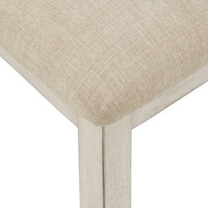 Homelegance By Top-Line Delroy Cane Accent Slat Back Dining Chairs (Set of 2) White Rubberwood