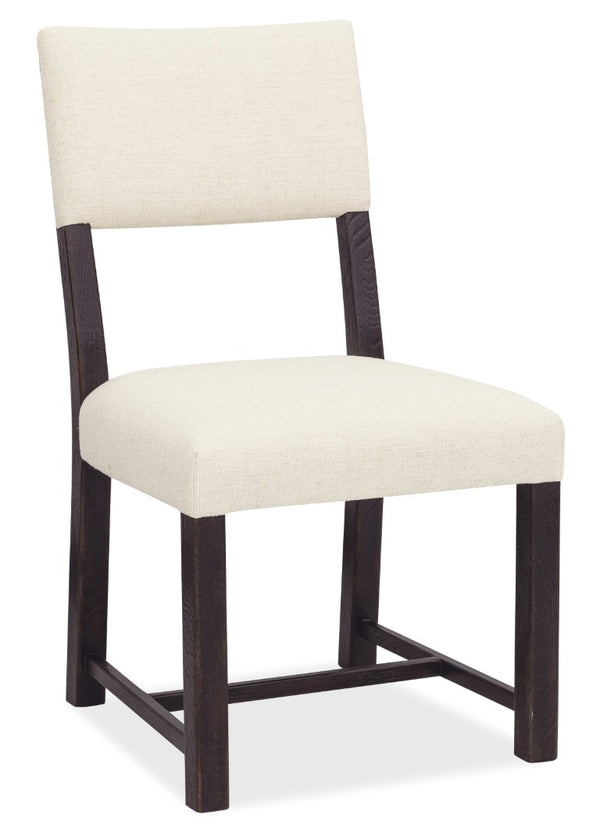 Hooker Furniture Driftwood Burnt Timber Upholstered Side Chair With Distressed Wood, Open-Back Design & Padded Seat 6820-75410-99