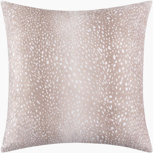 Surya Doe 20" X 20" Modern Accent Pillow - Stylish Minimalist Design, Easy Care For Your Living Space! Tan Polyester,Polyester Doe002-2020p