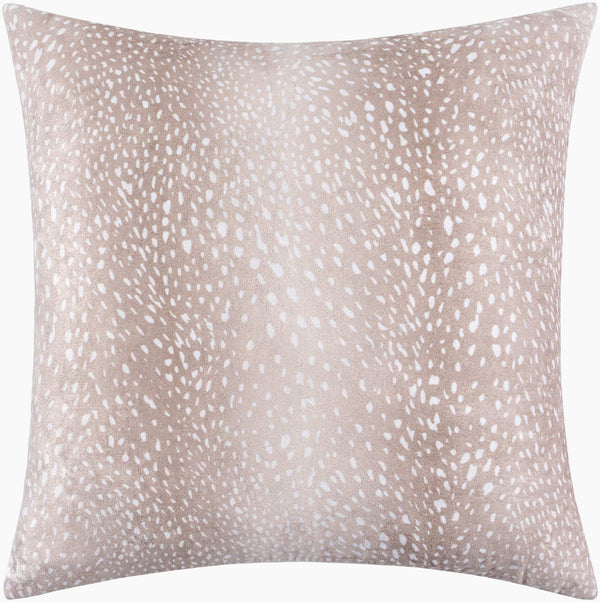 Surya Doe 20" X 20" Modern Accent Pillow - Stylish Minimalist Design, Easy Care For Your Living Space! Tan Polyester,Polyester Doe002-2020p