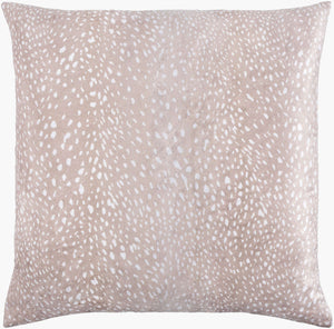 Surya Doe 20" X 20" Modern Accent Pillow - Stylish Minimalist Design, Easy Care For Your Living Space! Tan Polyester,Polyester Doe002-2020p