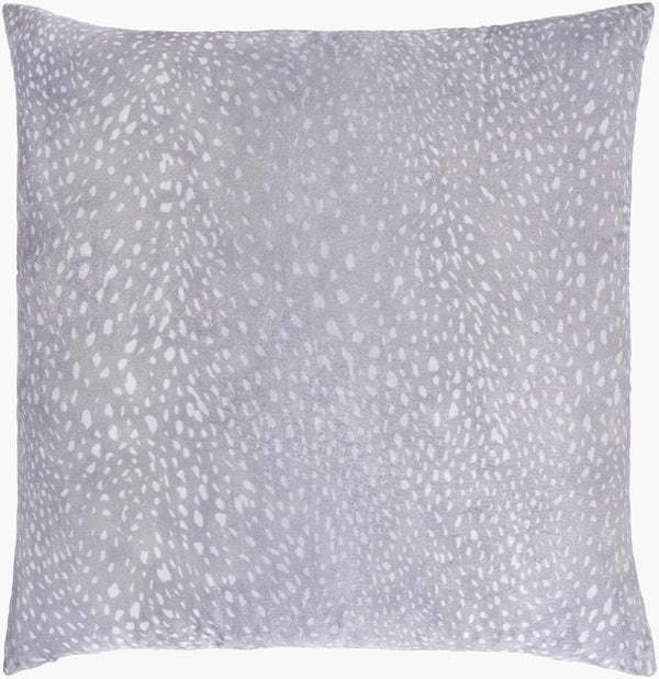 Surya Doe 20" X 20" Modern Accent Pillow - Stylish Minimalist Design, Easy Care For Your Living Space! Light Gray Polyester,Polyester Doe004-2020p