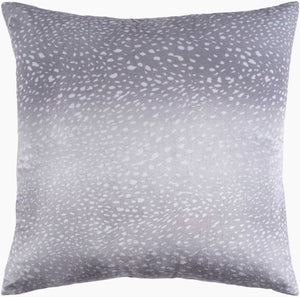 Surya Doe 20" X 20" Modern Accent Pillow - Stylish Minimalist Design, Easy Care For Your Living Space! Light Gray Polyester,Polyester Doe004-2020p