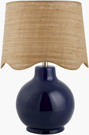 Livabliss Doheny Ceramic Base Table Lamp with Woven Rattan Shade for Coastal Boho Interiors DOH-016