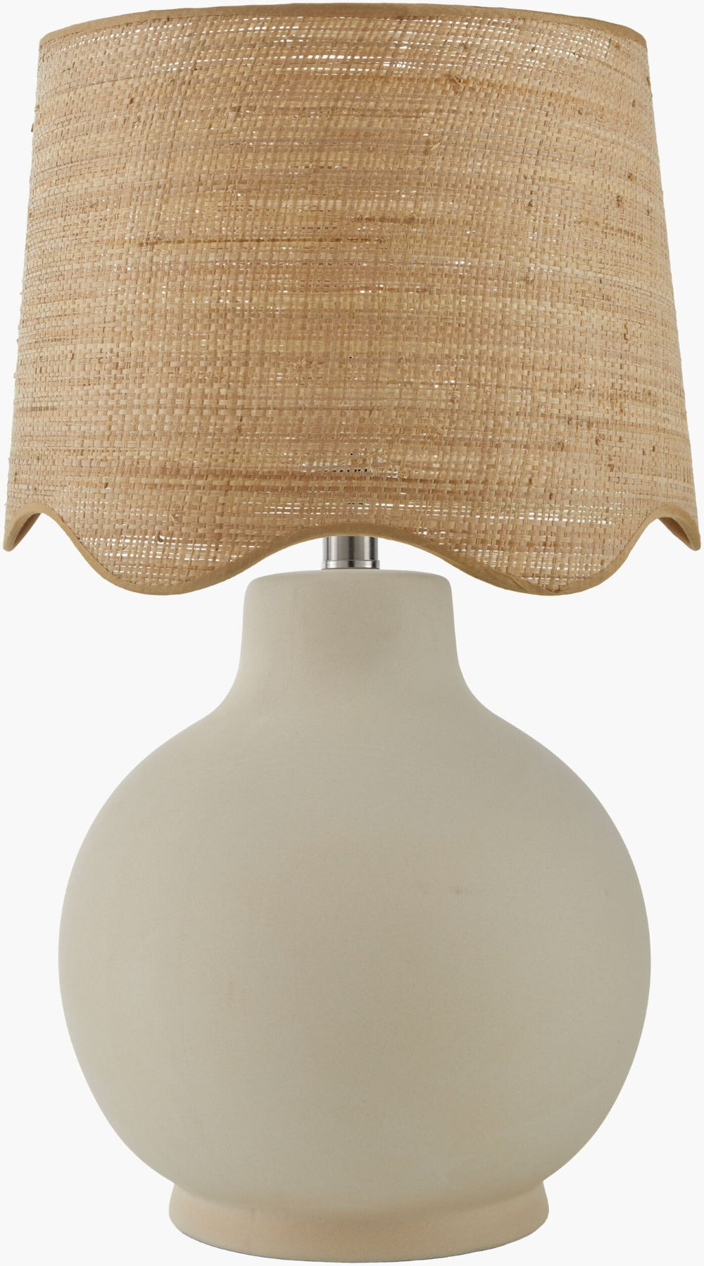 Livabliss Doheny Ceramic Table Lamp with Woven Rattan Shade for Warm Ambient Living Room Glow DOH-019