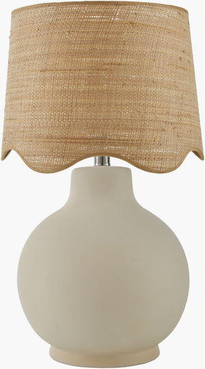 Livabliss Doheny Ceramic Table Lamp with Woven Rattan Shade for Warm Ambient Living Room Glow DOH-019