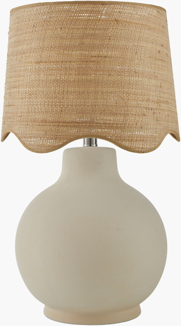 Livabliss Doheny Ceramic Table Lamp with Woven Rattan Shade for Warm Ambient Living Room Glow DOH-019