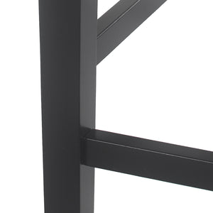 English Elm Christopher Knight Home® - COUNTER Farmhouse X-Back Counter Height Chair Set of 2 in Black Faux Leather Upholstery, Rustic Charm 69008.00BLK