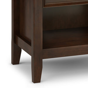 English Elm Amherst Bedside Table - Handcrafted Solid Wood In Rich Russet Brown With Spacious Storage Drawers B136P158370
