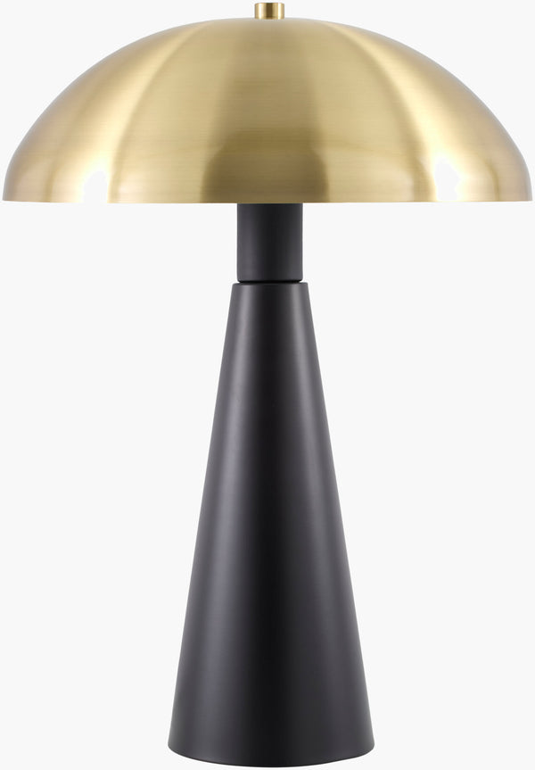 Surya Domea 20" Modern Minimalist Accent Table Lamp - Chic Industrial Charm For Any Room Decor Body, Black,Cord, Black Iron,Metal,Metal Dom-001