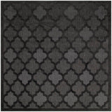 Nourison Easy Care NES01 Machine Made Flat Weave Solid Border Indoor/Outdoor Modern Outdoor Rug Charcoal Black, Charcoal Black 84% Polypropylene,16% Polyester 99446934918