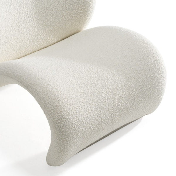VIG Furniture Donovan Curved White Accent Chair With Chrome Base, Cushioned Support, Modern Minimalist Seating — Stylish Statement Piece VGOD-ZW-21106-W