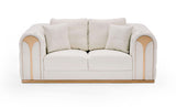 VIG Furniture Divani Casa Dosie - Modern Beige Fabric Sofa & Loveseat Set VGBNS-9368-SET-BGE