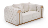 VIG Furniture Divani Casa Dosie - Modern Beige Fabric Sofa & Loveseat Set VGBNS-9368-SET-BGE