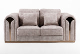 Divani Casa Dosie - Transitional Beige Velvet Loveseat