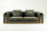 Divani Casa Dosie - Transitional Grey Velvet Sofa