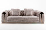 VIG Furniture Divani Casa Dosie - Transitional Beige Velvet Sofa VGBN-S-9368-SOFA-BGE