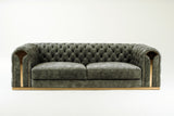 VIG Furniture Divani Casa Dosie - Transitional Grey Velvet Sofa VGBN-S-9368-SOFA-GRY