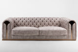 VIG Furniture Divani Casa Dosie - Transitional Beige Velvet Sofa VGBN-S-9368-SOFA-BGE