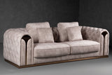 VIG Furniture Divani Casa Dosie - Transitional Beige Velvet Sofa VGBN-S-9368-SOFA-BGE