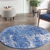 Nourison Whimsicle WHS08 Machine Made Power-loomed No Border Indoor Only Modern  Rug Blue Ivory, Blue Ivory 100% Polypropylene 99446832849