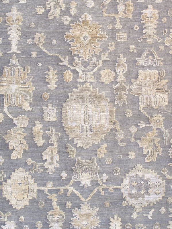 Pasargad Oushak Hand-knotted Grey Wool Area Rug - Timeless Elegance For Luxurious Home Décor   Dou-26 10x14