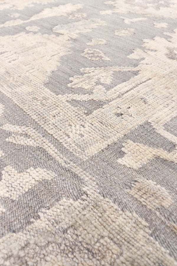 Pasargad Oushak Hand-knotted Grey Wool Area Rug - Timeless Elegance For Luxurious Home Décor   Dou-26 10x14