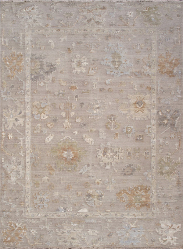 Pasargad Oushak Hand-knotted Grey Wool Area Rug - Timeless Elegance For Luxurious Home Décor   Dou-7 10x14