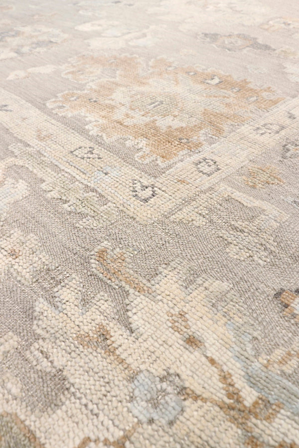 Pasargad Oushak Hand-knotted Grey Wool Area Rug - Timeless Elegance For Luxurious Home Décor   Dou-7 10x14