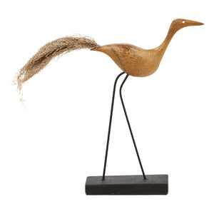 Karina Living Dinan Sculpture Natural - Modern Bamboo & Metal Accent Art for Contemporary Home Décor Displays DOV71035-NATL