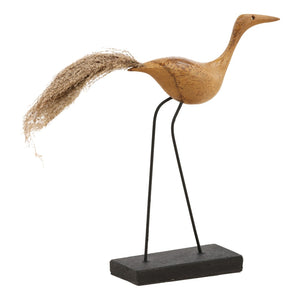 Karina Living Dinan Sculpture Natural - Modern Bamboo & Metal Accent Art for Contemporary Home Décor Displays DOV71035-NATL