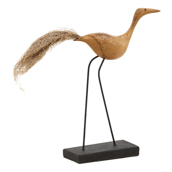Karina Living Dinan Sculpture Natural - Modern Bamboo & Metal Accent Art for Contemporary Home Décor Displays DOV71035-NATL