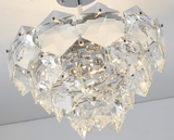 Bethel Chrome Chandelier in Steel & Crystal