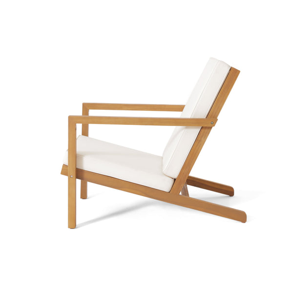 English Elm Christopher Knight Home® - LEAH Acacia 3-Piece Outdoor Chat Set with Water-Resistant Cushions and Slat Paneled Tabletop Teak 40 L x 25.75 W x 18.75 H 60915.00TEACRM